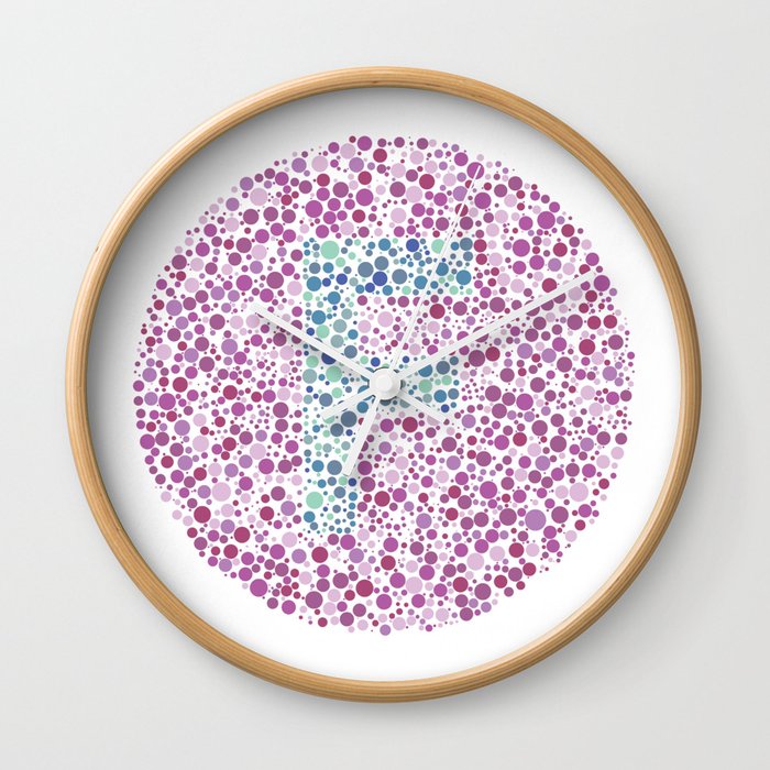 F Eye Test Letter Circle Wall Clock By Corneadesigns Society6