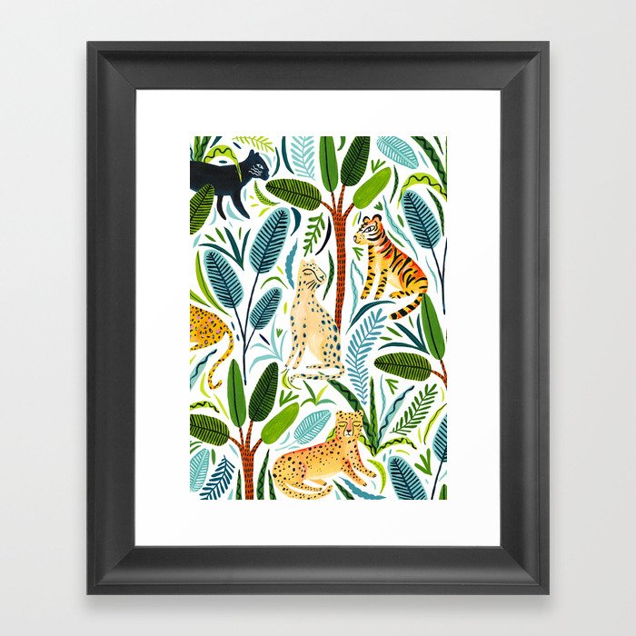 Jungle Cats Framed Art Print