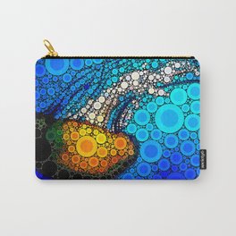 Ocean jellyfish photo bubble art | Go with the flow Carry-All Pouch