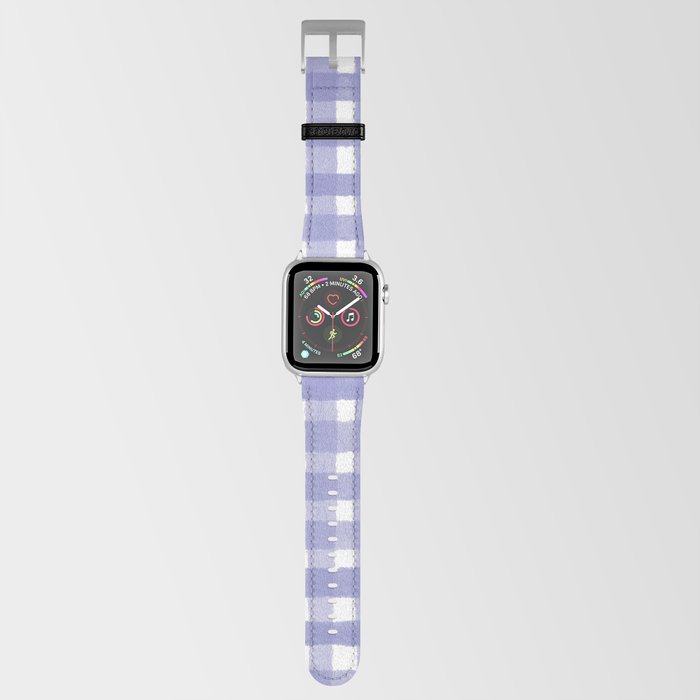 Purple Watercolour Farmhouse Style Gingham Check Apple Watch Band