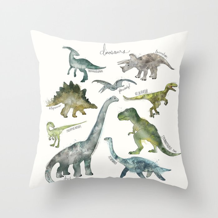 Dinosaurs Throw Pillow