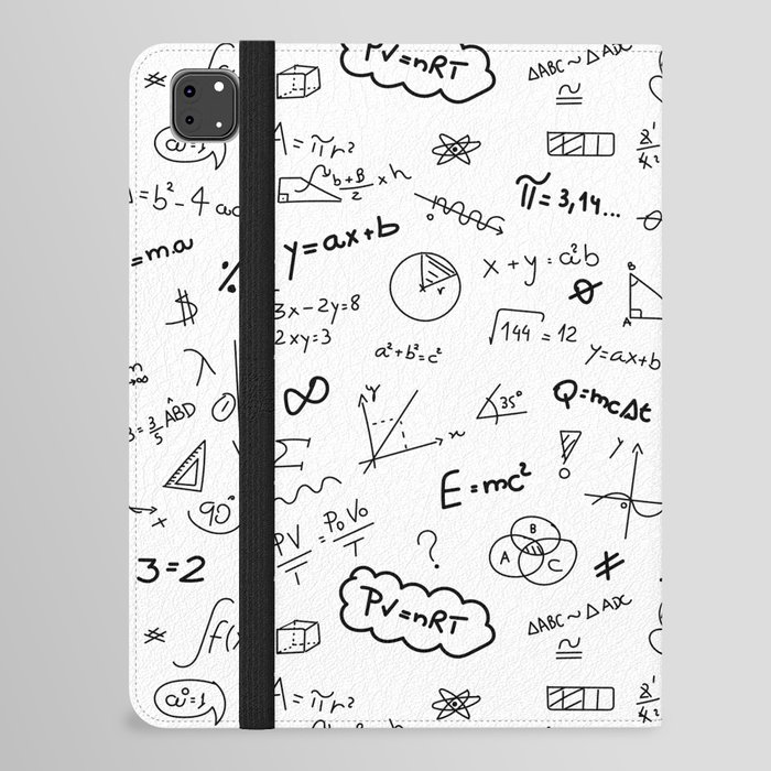 Mathematics nerdy in white iPad Folio Case