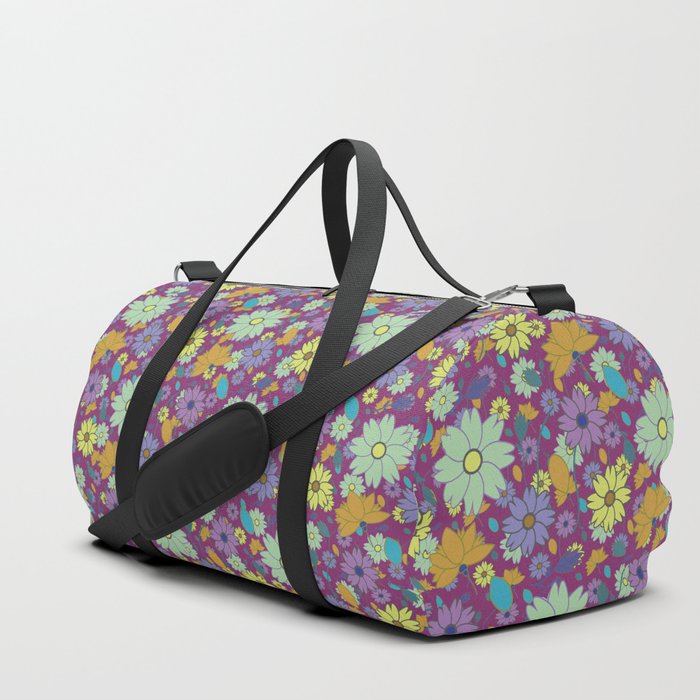 Floral Pattern (Purple) Duffle Bag