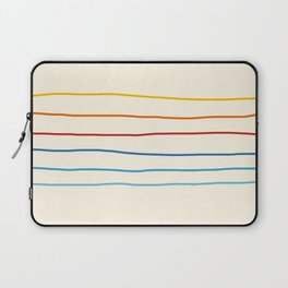Bright Classic Abstract Minimal 70s Rainbow Retro Summer Style Stripes #1 Laptop Sleeve