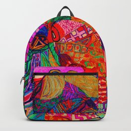 Born into a Very Different World Backpack | Popart, Digital, Drawing, Pattern, Abstract 