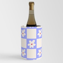 Spring of Retro Daisies - Lilac and Cream Wine Chiller