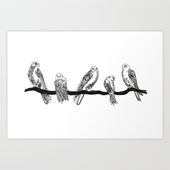Birds. Art Print