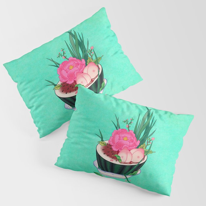 Minhwa: Fruits with Peony C Type Pillow Sham