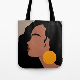 minimalist blk girl Tote Bag