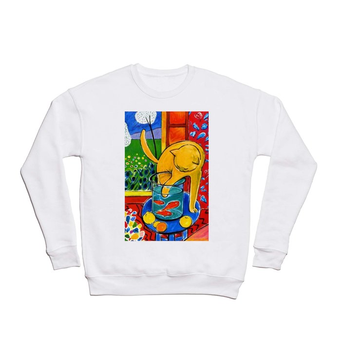 Henri Matisse - Cat With Red Fish still life painting Crewneck Sweatshirt