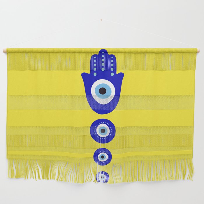 Nazar Boncugu, Nazar Amulet, The Evil Eye Protection, Mau Olhado, Jettatura, Mavi Boncuk - Y Wall Hanging