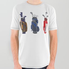 Awesome Golf Bags All Over Graphic Tee
