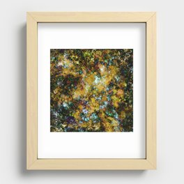 Damp mould leaves and wood Recessed Framed Print