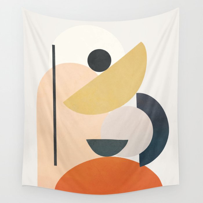 Modern Shapes 02 Wall Tapestry