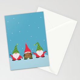 Christmas Gnomes Stationery Card