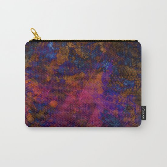Day Dreaming - Abstract, metallic, textured, paint splatter style artwork Carry-All Pouch
