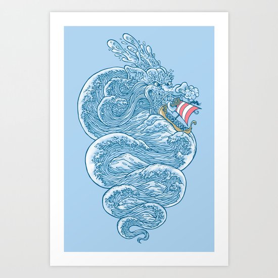hello little dragon Art Print