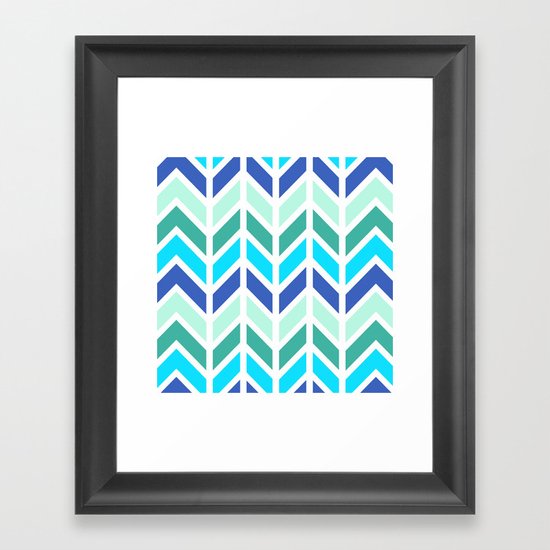 SPRING CHEVRON 2 Framed Art Print