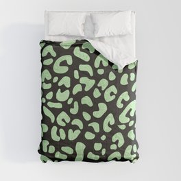 Green Glitter Leopard Pattern Comforter