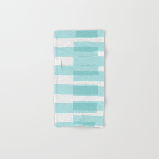 Big Stripes In Turquoise Hand & Bath Towel