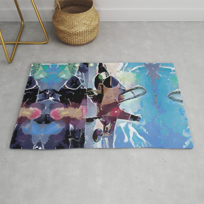 Fasbytes Aviation Helicopter Artwork  Rug