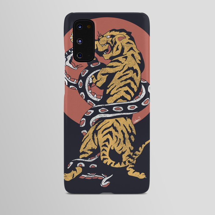 Classic Tattoo Snake vs Tiger Android Case