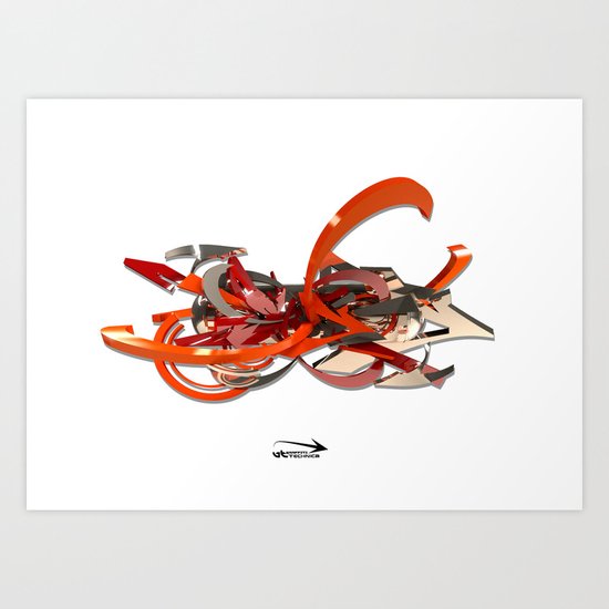 3d graffiti - 'Studio Art Print