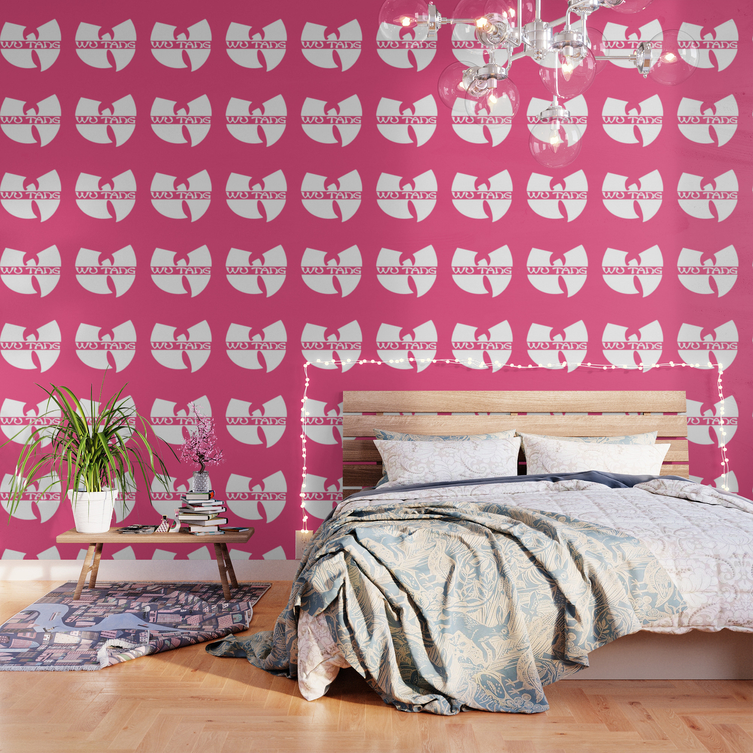 White In Pink Wu Tang Wallpaper By Mecidesign Society6