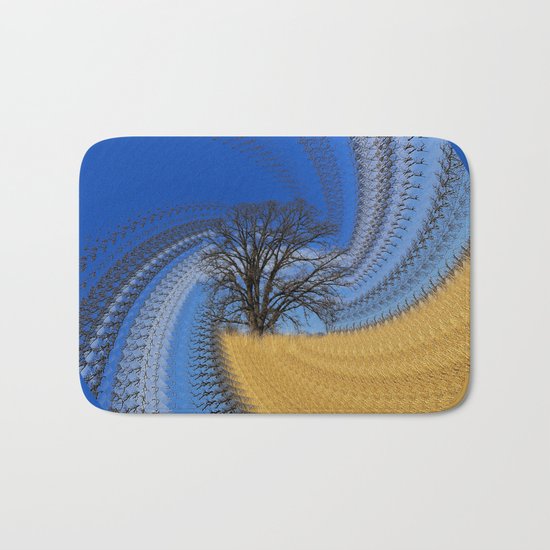 Prairie oak swirl Bath Mat