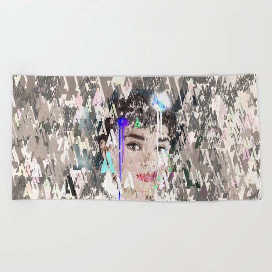 Audrey Type Abstract Art Beach Towel