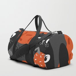 Halloween Seamless Pattern with Cute Pumpkins and Black Cats 02 Duffle Bag