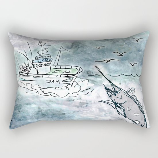 Fishing swordfish Rectangular Pillow