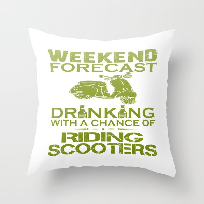 RIDING SCOOTERS Throw Pillow