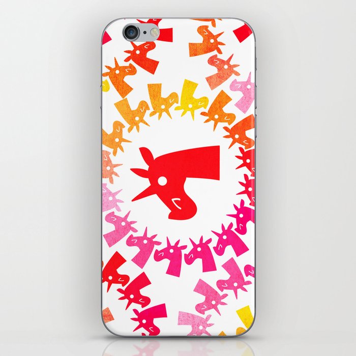 Color Me Red Unicorn iPhone Skin