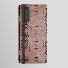 Mud Cloth Mercy Brown and Black Pattern Android Wallet Case