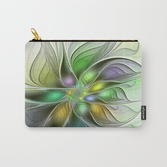 Colors Make My Day, Abstract Fractal Art Carry-All Pouch