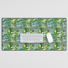 Italian,Palmtree,majolica,citrus,lemons,Moroccan tiles  Desk Mat