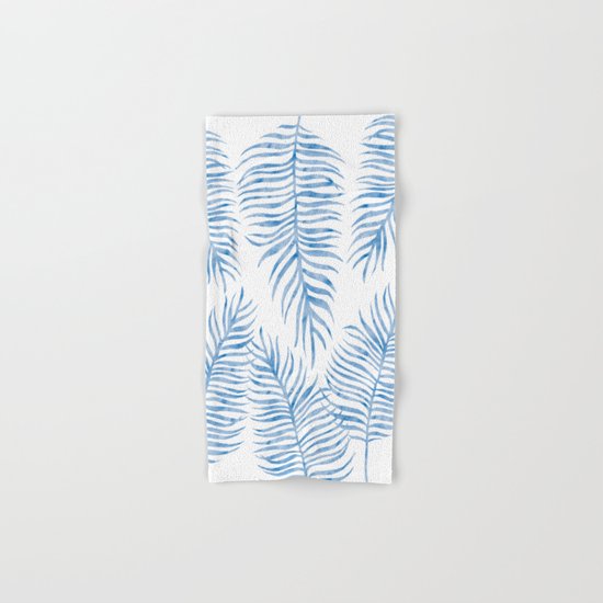 Fern Pattern Blue Hand & Bath Towel