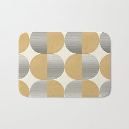 Semicircle Stripes - Gold Bath Mat