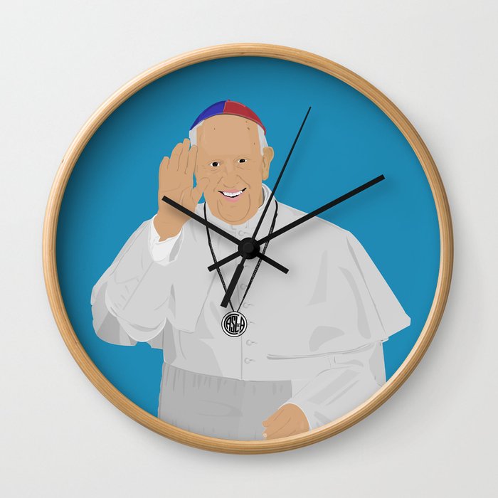 Pope Francis - San Lorenzo version Wall Clock