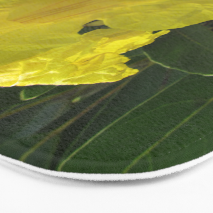 Tabebuia Yellow Flower Golden Trumpet Tree Bath Mat By