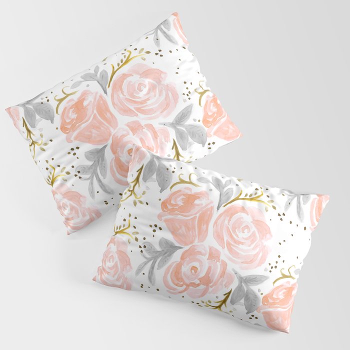 Sparkling Rosé flora Pillow Sham