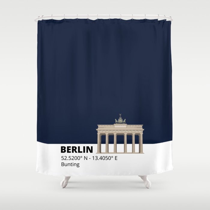 Berlin Bunting Shower Curtain