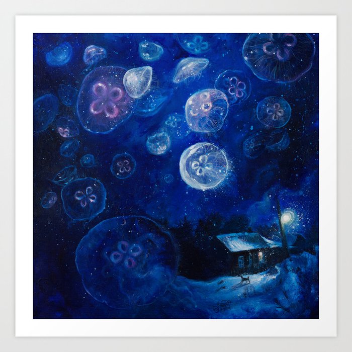 It's Jellyfishing Outside Tonight Art Print