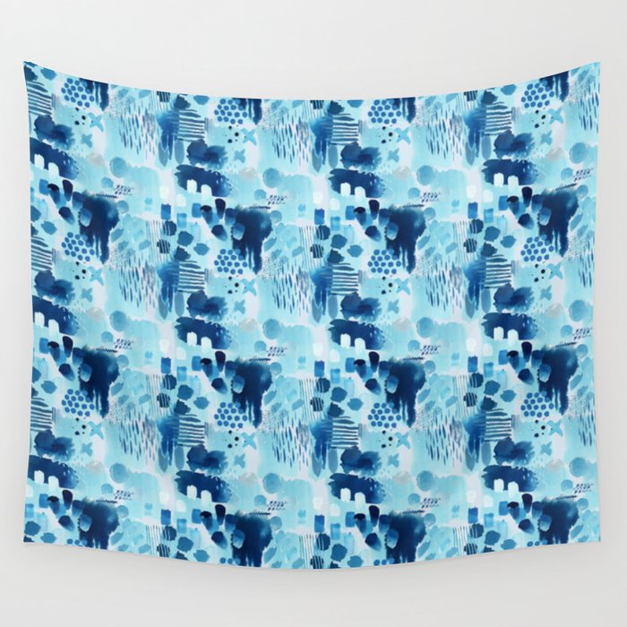 Study in blue, watercolor Wall Tapestry