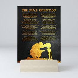 The Final Inspection - A Soldier's Poem Mini Art Print