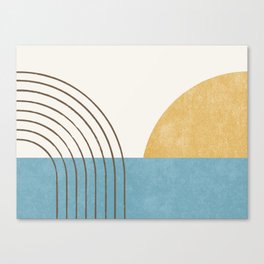 Sunny Ocean Horizon Canvas Print