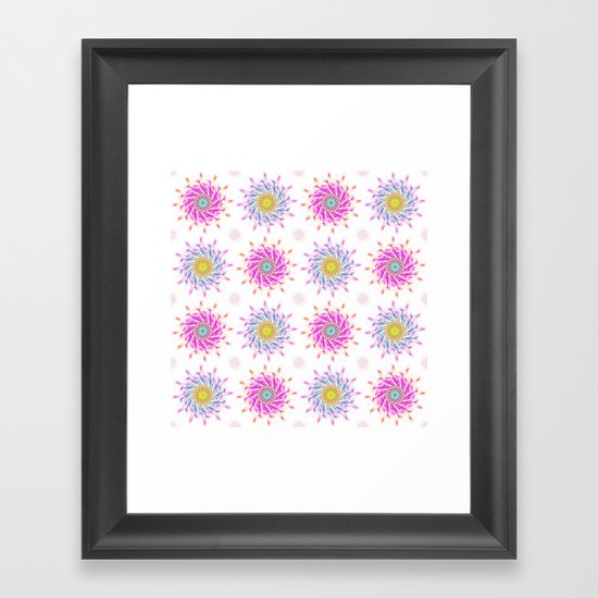 FLOWER PATTERN Framed Art Print