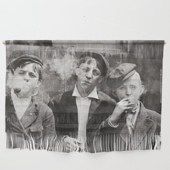 Newsies Boys Smoking Lewis Hine 1910 Wall Hanging