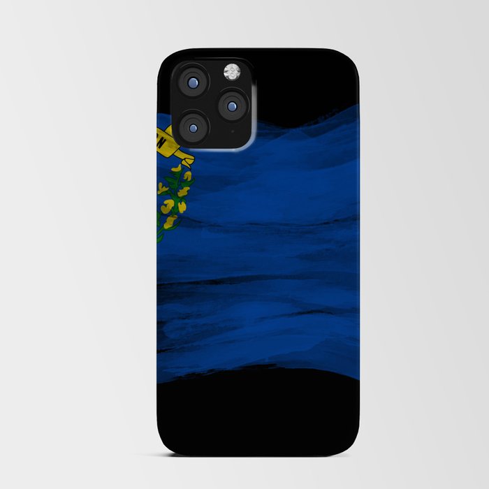 Nevada state flag brush stroke, Nevada flag background iPhone Card Case